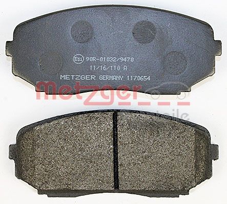 METZGER 1170654 Bremsbelagsatz, Scheibenbremse